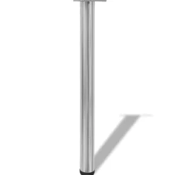 Tafelpoten in hoogte verstelbaar geborsteld nikkel 710 mm 4 st