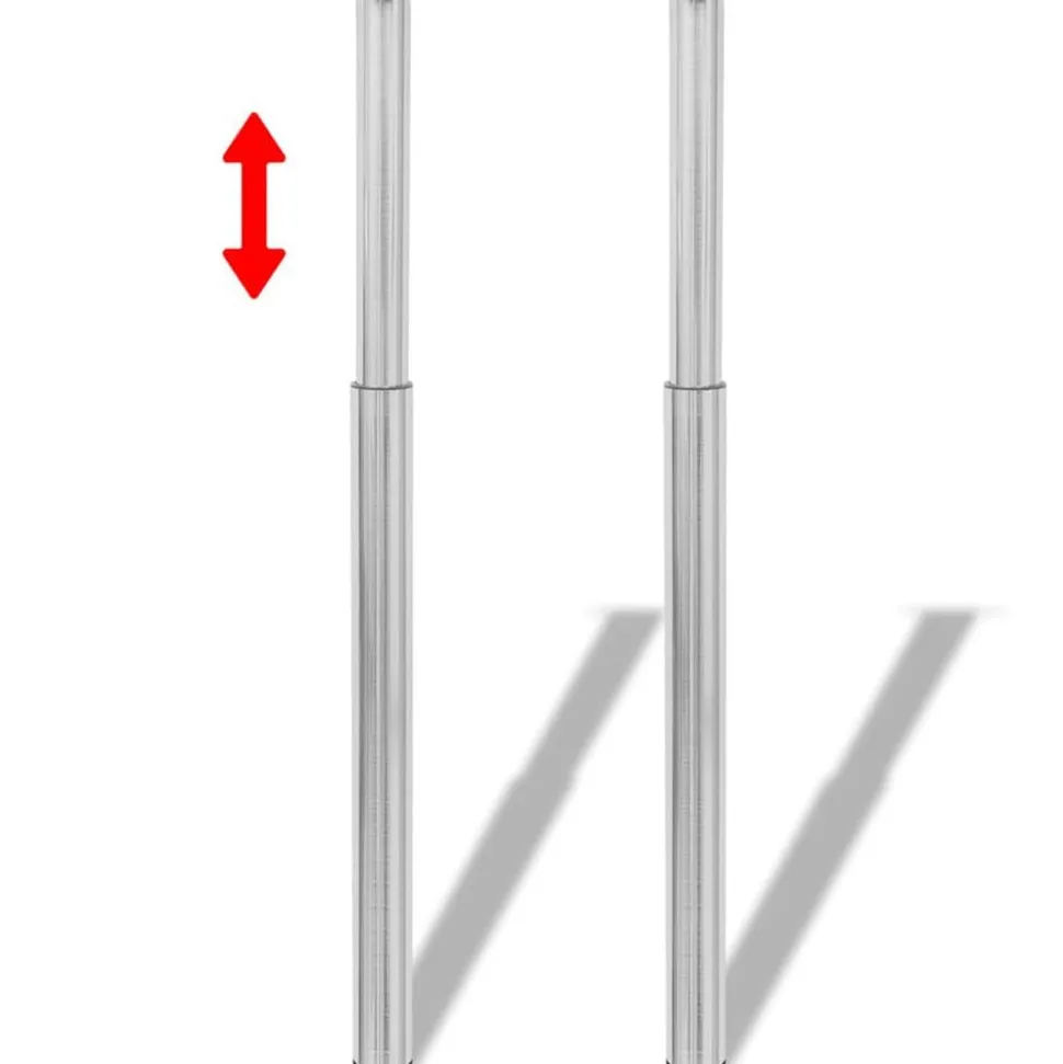 Tafelpoten telescopisch roestvrij staal 710 mm - 1100 mm 2 st