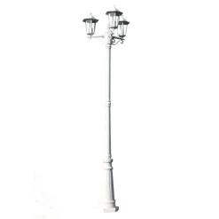 Tuinlantaarn Kingston 3-arms 215 cm wit