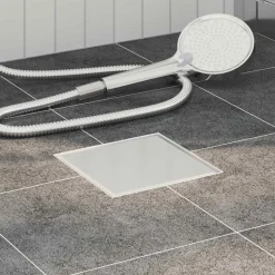 vidaXL 2 in 1 Doucheafvoer Zilver 15 x 15 cm Roestvrij staal 304
