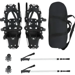 vidaXL 3 in 1 sneeuwschoenen met wandelschoenen Zilver en Zwart