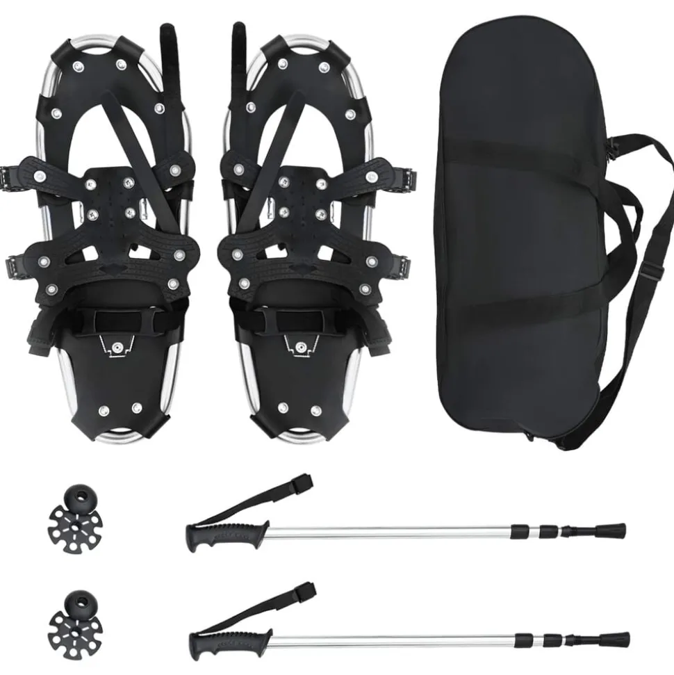 vidaXL 3 in 1 sneeuwschoenen met wandelschoenen Zilver en Zwart
