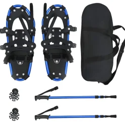 vidaXL 3 in 1 sneeuwschoenen met wandelschoenen Blauw en Zwart