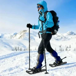 vidaXL 3 in 1 sneeuwschoenen met wandelschoenen Zwart 53 x 21 cm