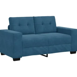vidaXL | Loveseat | met kussen Blauw Fluweel
