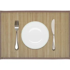 vidaXL 6 st Placemats 30x45 cm bamboe bruin