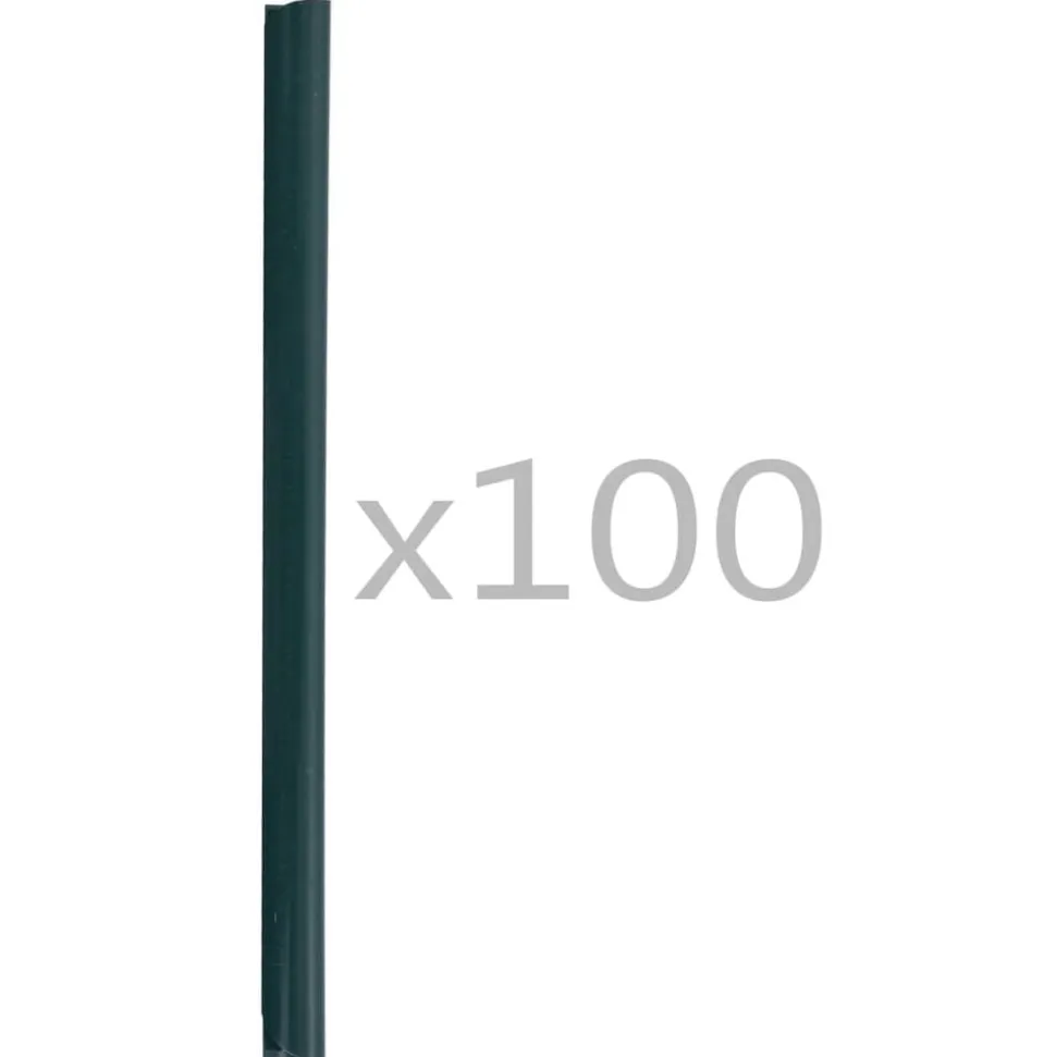 vidaXL 100 st Schuttingstrookklemmen PVC groen