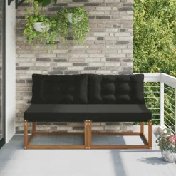 vidaXL 2 Stuk Buiten Midden Sofa Massief Acaciahout Naturel