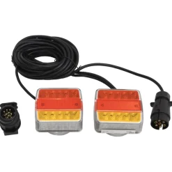 vidaXL Aanhangerlampen 2 st LED-lamp 12 V 10,5x7,5x10 cm rood