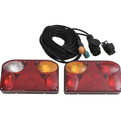 vidaXL Aanhangerlampen 2 st klassiek peertje 12 V 23x6x13 cm rood