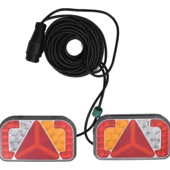 vidaXL Aanhangerlampen 2 st LED-lamp 12 V 24x5x14,5 cm rood