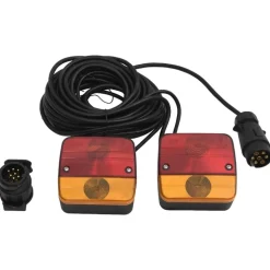 vidaXL Aanhangerlampen 2 st klassiek peertje 12 V 10,5x5x9,5 cm rood