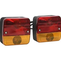 vidaXL Aanhangerlampen 2 st klassiek peertje 12 V 10,5x5x9,5 cm rood