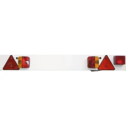 vidaXL Aanhangerverlichting klassiek peertje 12 V 115x7x14 cm rood