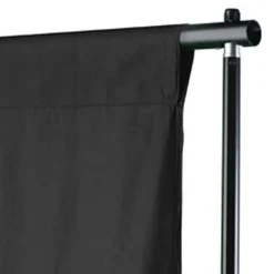 vidaXL Achtergrond zonder standaard 300x300 cm katoen zwart