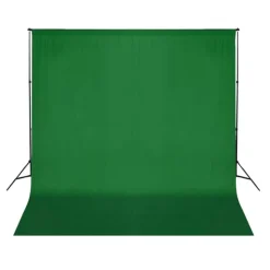 vidaXL Achtergrond zonder standaard chromakey 300x300 cm katoen groen