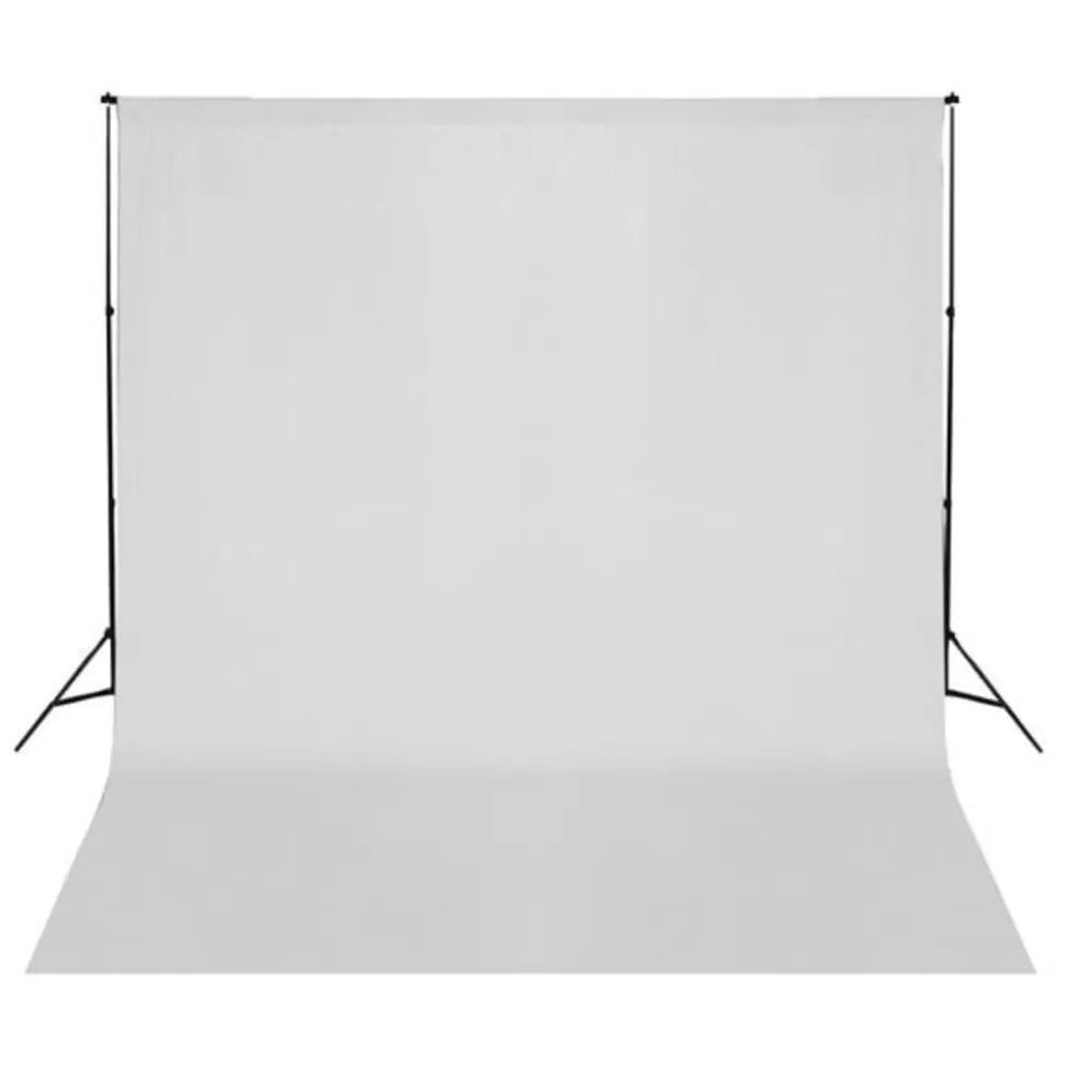 vidaXL Achtergrond zonder standaard 300x300 cm katoen wit