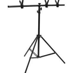 vidaXL Achtergrondstandaard T-vormig 91x60x(70-200) cm zwart