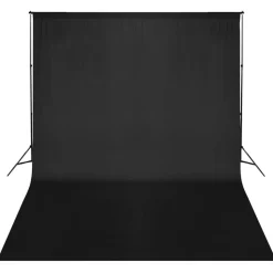 vidaXL Achtergrondsysteem 500x300 cm zwart