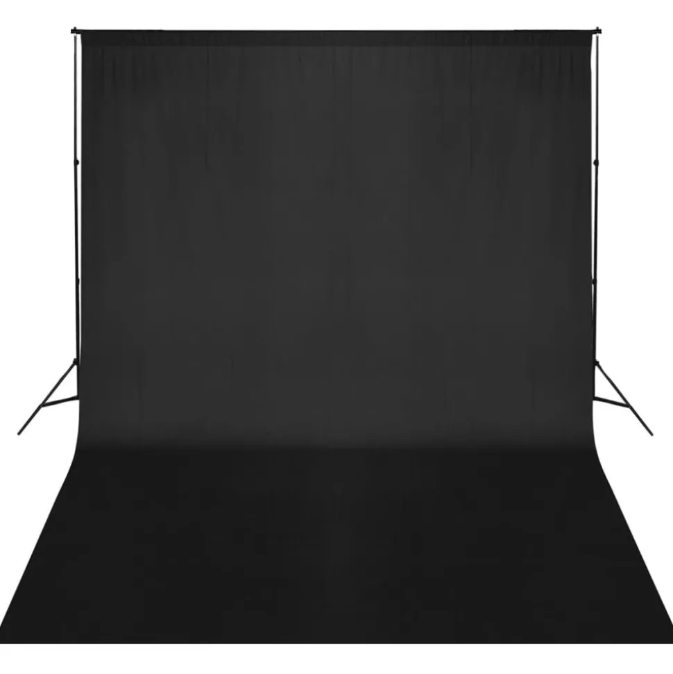 vidaXL Achtergrondsysteem 500x300 cm zwart