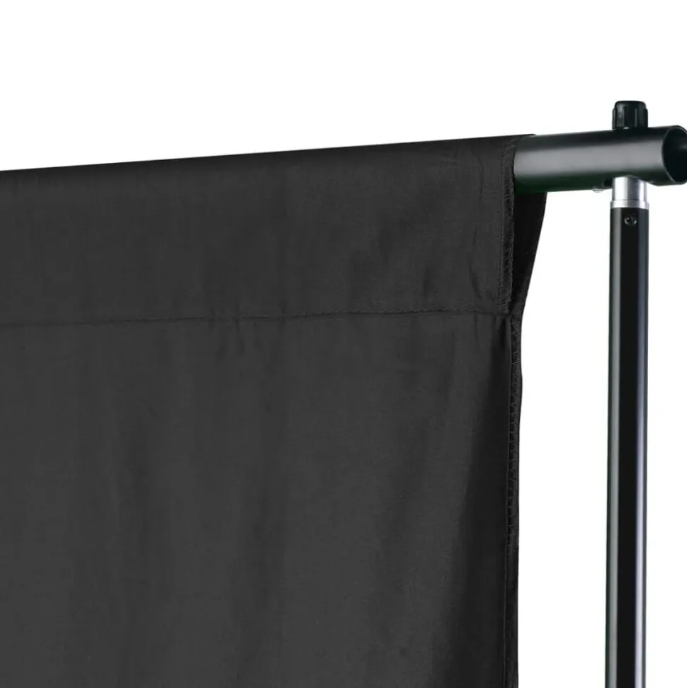 vidaXL Achtergrondsysteem 500x300 cm zwart