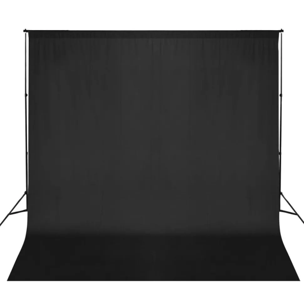 vidaXL Achtergrondsysteem 600x300 cm zwart