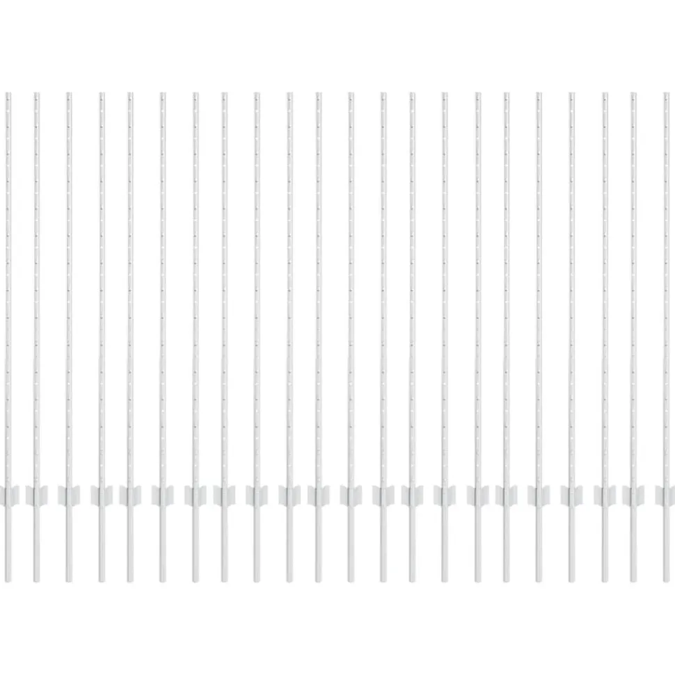 vidaXL Afrasteringspaal 22 pcs Zilver 180 cm Staal