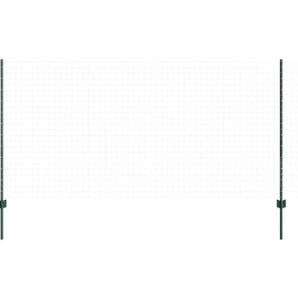 vidaXL Afrasteringspaal 22 pcs Groen 160 cm Staal