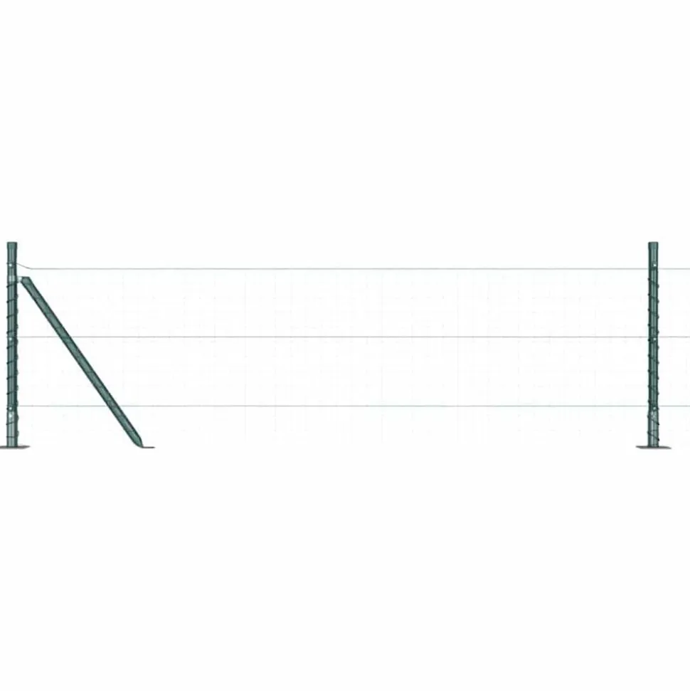 vidaXL Afrasteringspaal 26 pcs Grijs 3,2 x 3,2 x 50 cm