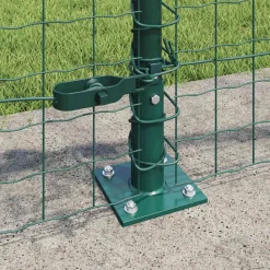 vidaXL Afrasteringspaal 7 pcs Groen Staal
