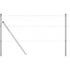 vidaXL Afrasteringspaal 26 pcs Grijs 3,2 x 3,2 x 80 cm