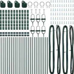 vidaXL Afrasteringspaal 26 pcs Groen 3,2 x 3,2 x 80 cm