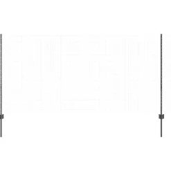 vidaXL Afrasteringspaal 11 pcs Grijs 120 cm Staal