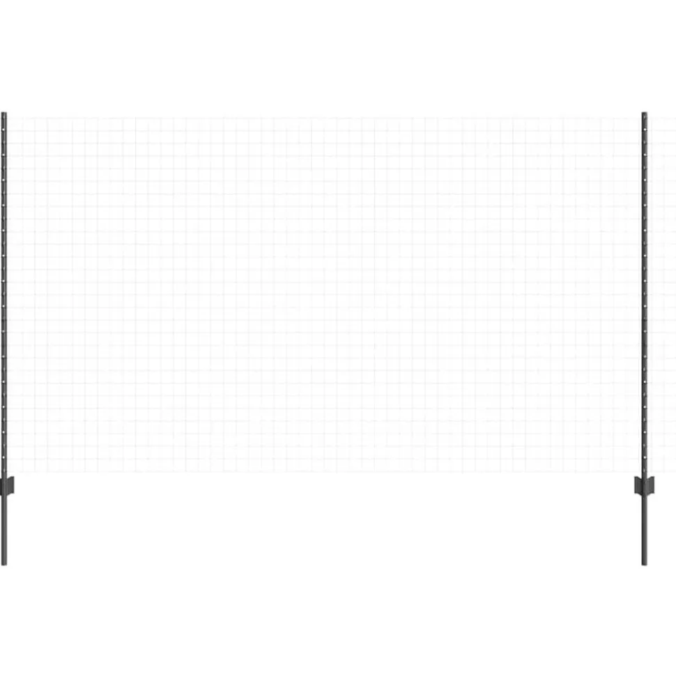 vidaXL Afrasteringspaal 5 pcs Grijs 140 cm Staal