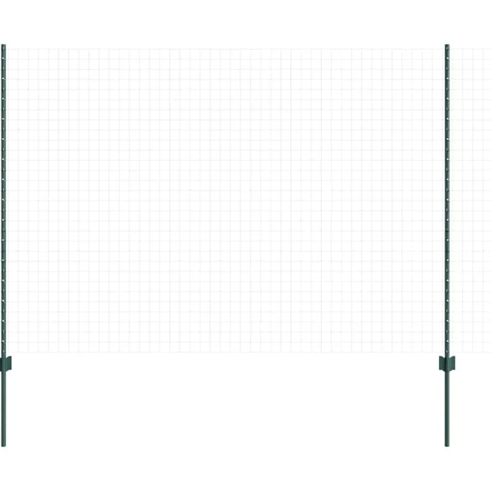 vidaXL Afrasteringspaal 11 pcs Groen 150 cm Staal