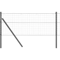 vidaXL Afrasteringspaal 26 pcs Grijs 3,2 x 3,2 x 80 cm