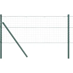 vidaXL Afrasteringspaal 13 pcs Groen Staal