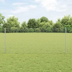 vidaXL Afrasteringspaal 5 pcs Zilver 100 cm Staal