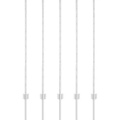 vidaXL Afrasteringspaal 5 pcs Zilver 120 cm Staal