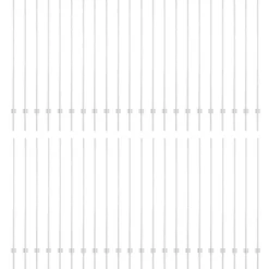 vidaXL Afrasteringspaal 44 pcs Zilver 200 cm Staal