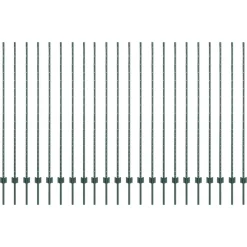 vidaXL Afrasteringspaal 22 pcs Groen 200 cm Staal