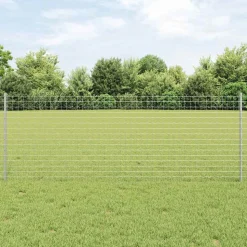 vidaXL Afrasteringspaal 5 pcs Zilver 80 cm Staal