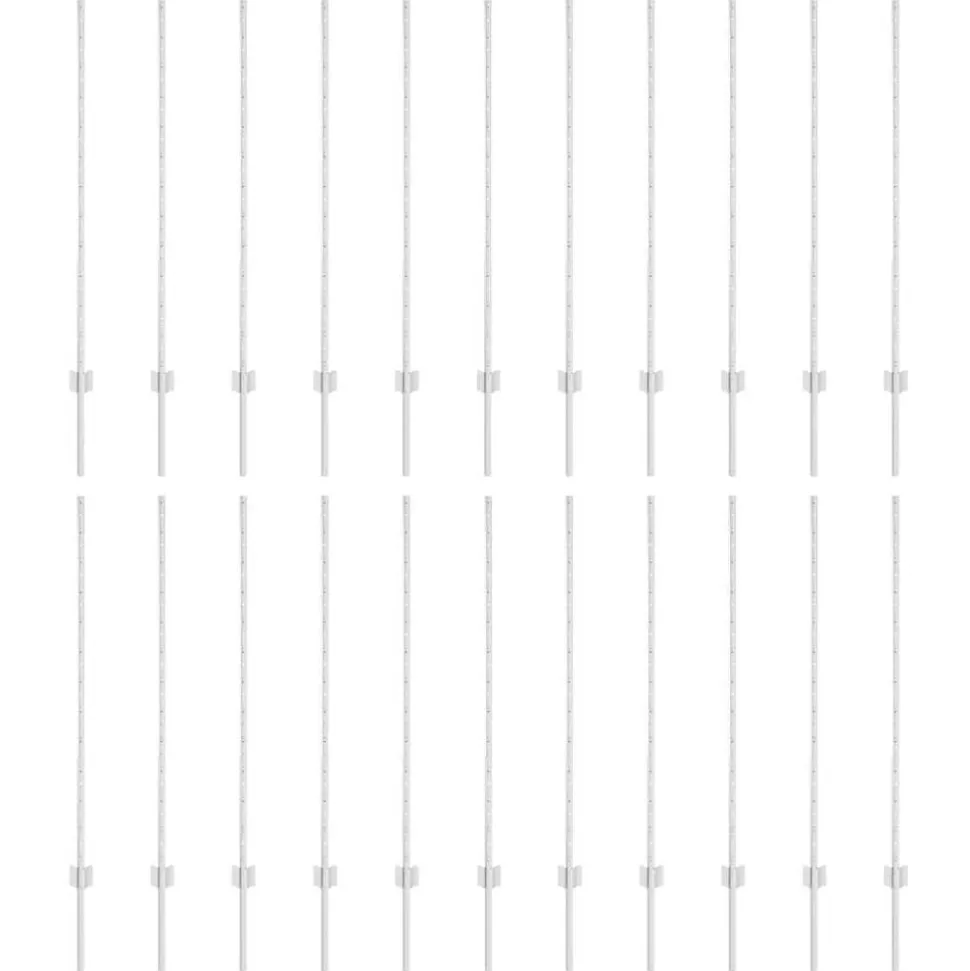 vidaXL Afrasteringspaal 22 pcs Zilver 160 cm Staal