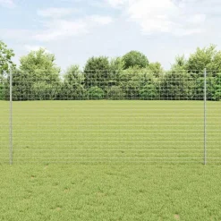 vidaXL Afrasteringspaal 22 pcs Zilver 160 cm Staal