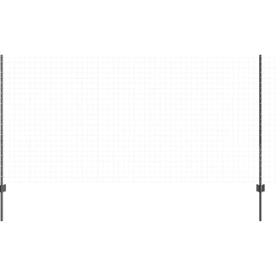 vidaXL Afrasteringspaal 22 pcs Grijs 160 cm Staal