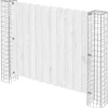 vidaXL Afrasteringspaal 2 pcs Zilver 20 x 20 x 190 cm Metaal