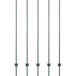 vidaXL Afrasteringspaal 5 pcs Groen 150 cm Staal