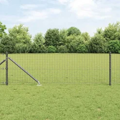 vidaXL Afrasteringspaal 52 pcs Grijs 3,2 x 3,2 x 105 cm