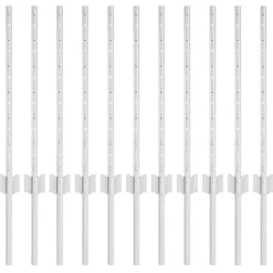vidaXL Afrasteringspaal 11 pcs Zilver 60 cm Staal