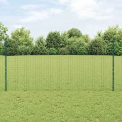 vidaXL Afrasteringspaal 5 pcs Groen 120 cm Staal